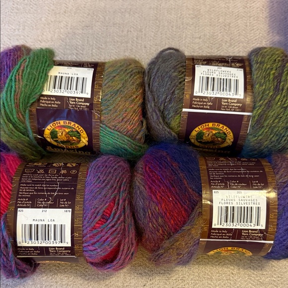 Vintage Lion Brand Variegated Yarn Bundle of 4 - Picture 2 of 9